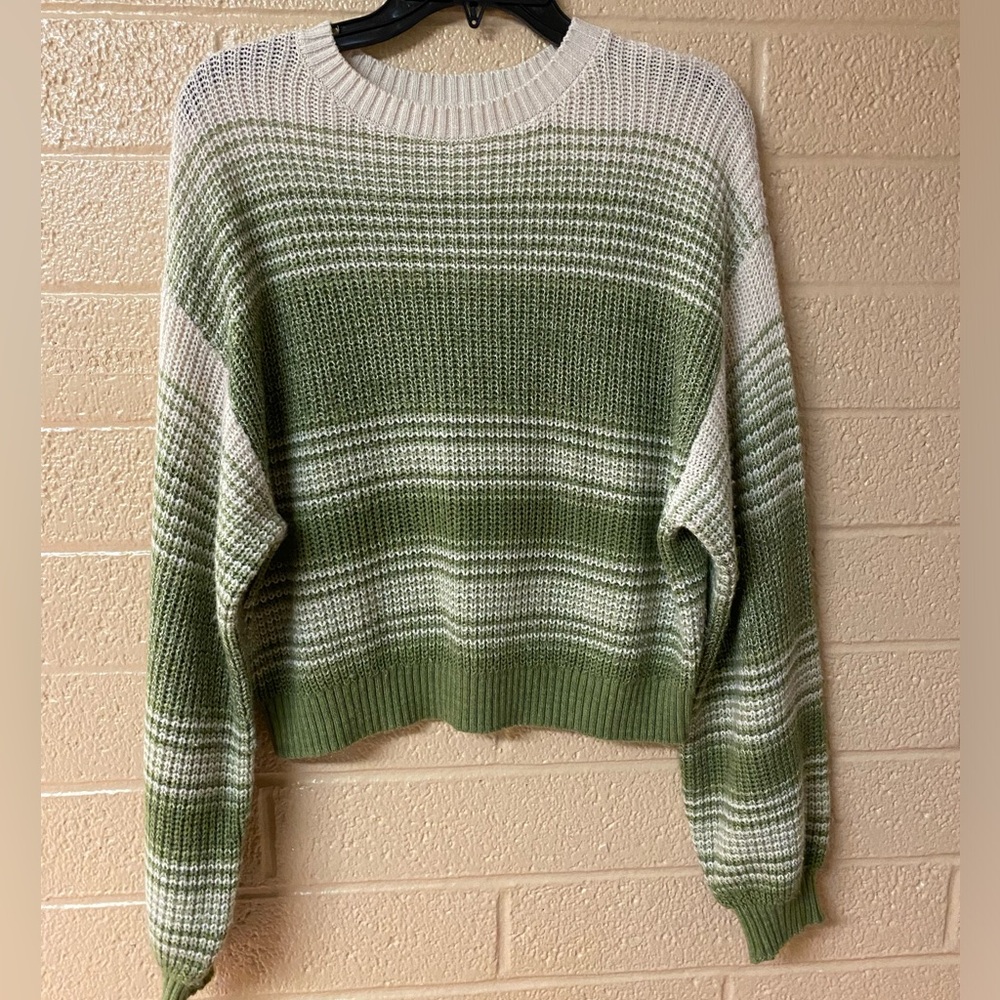 Billabong green striped knit sweater